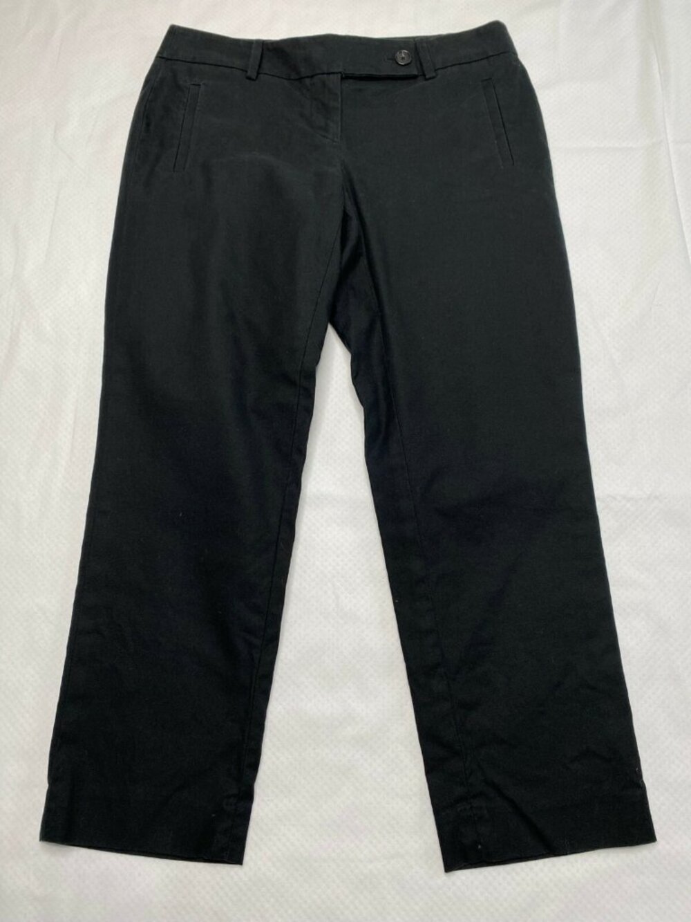 Ann Taylor Loft Black Marisa Petite 2P Straight-Leg Dress Pants Womens Work Trou - Picture 2 of 13